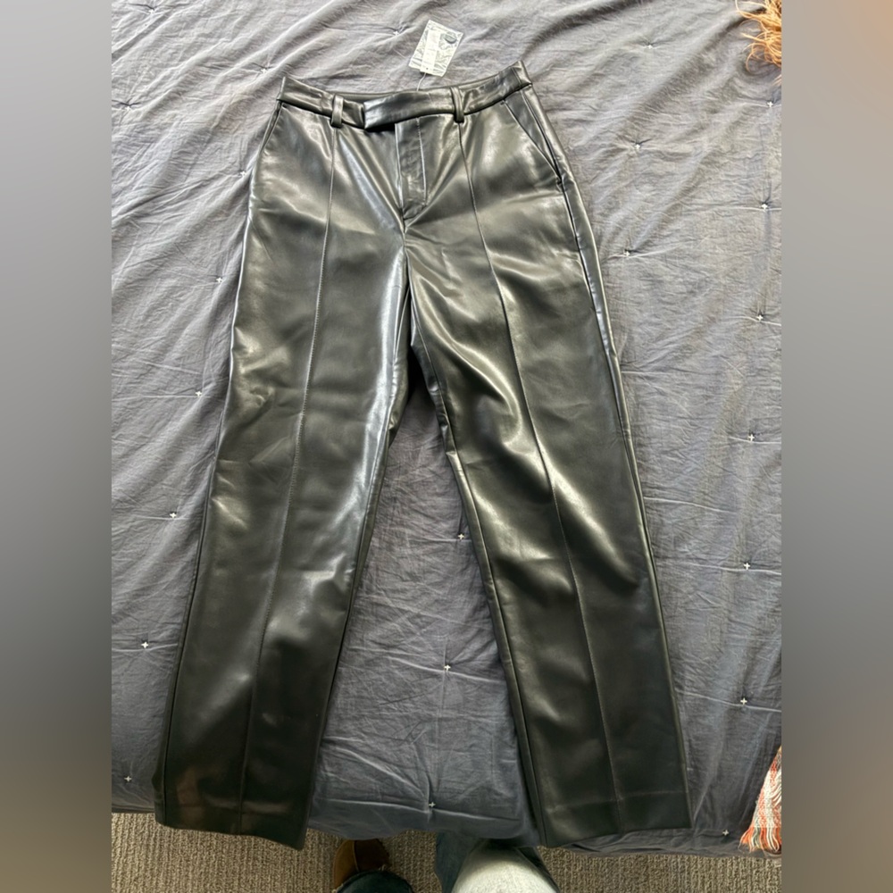 NWT Madewell Black Faux Leather Pants